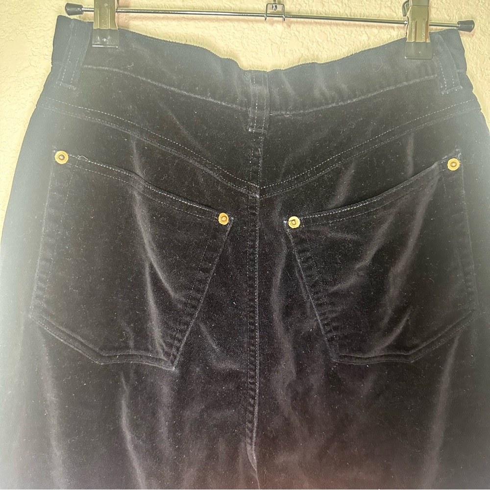 Geoffrey Beene Sport Black Velvet Pants – Size 8 – Vintage Made in Hong Kong - Picture 6 of 6